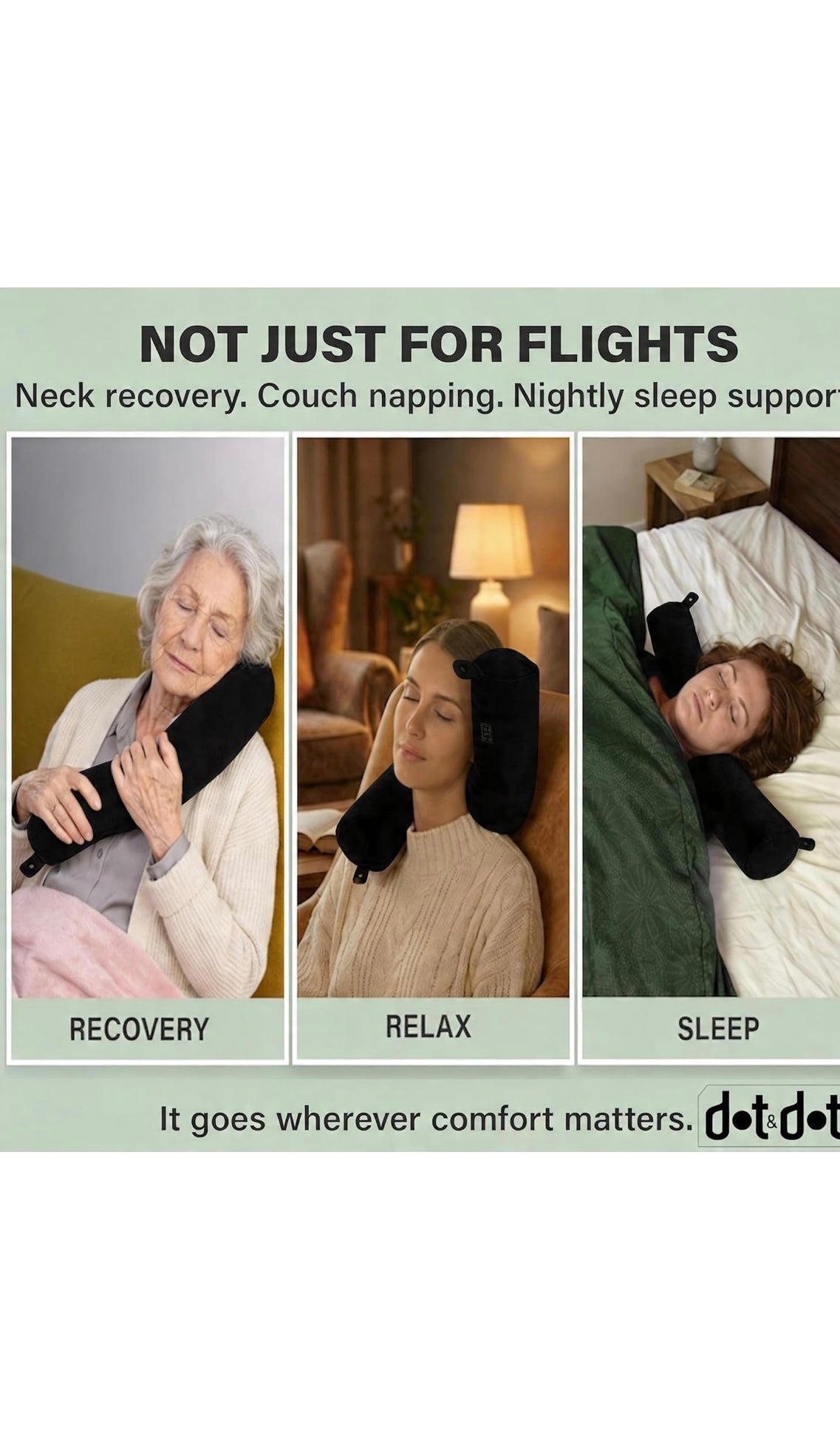 Dot&dot twist memory foam travel pillow