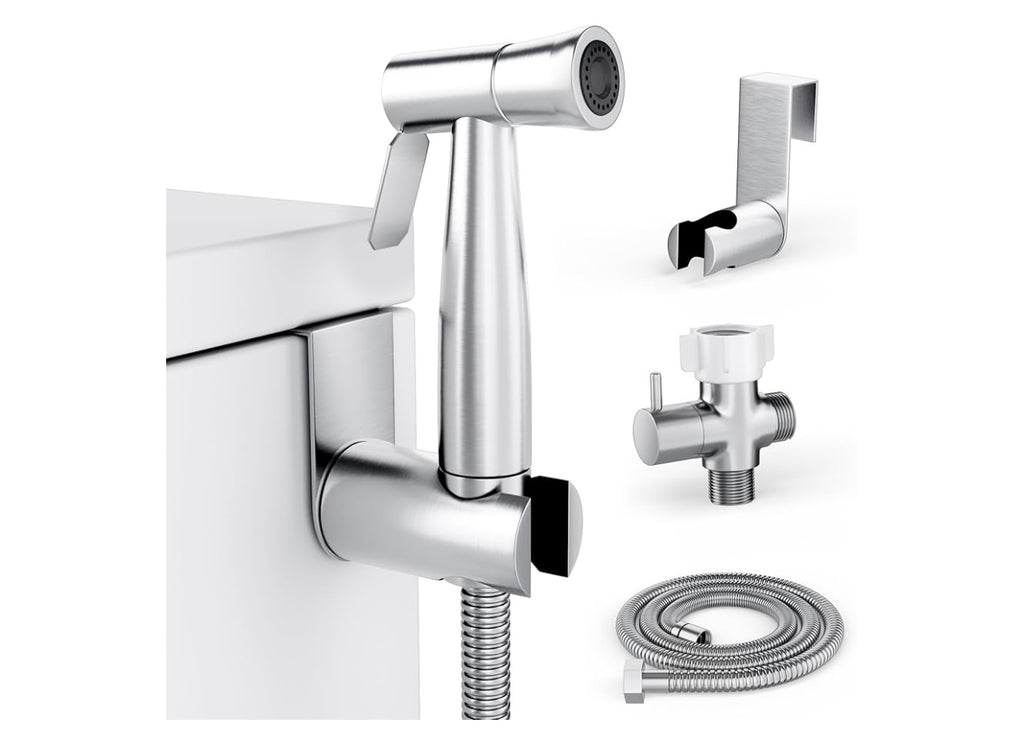 PurrfectZone Luxury Stainless Steel Handheld Sprayer Kit.