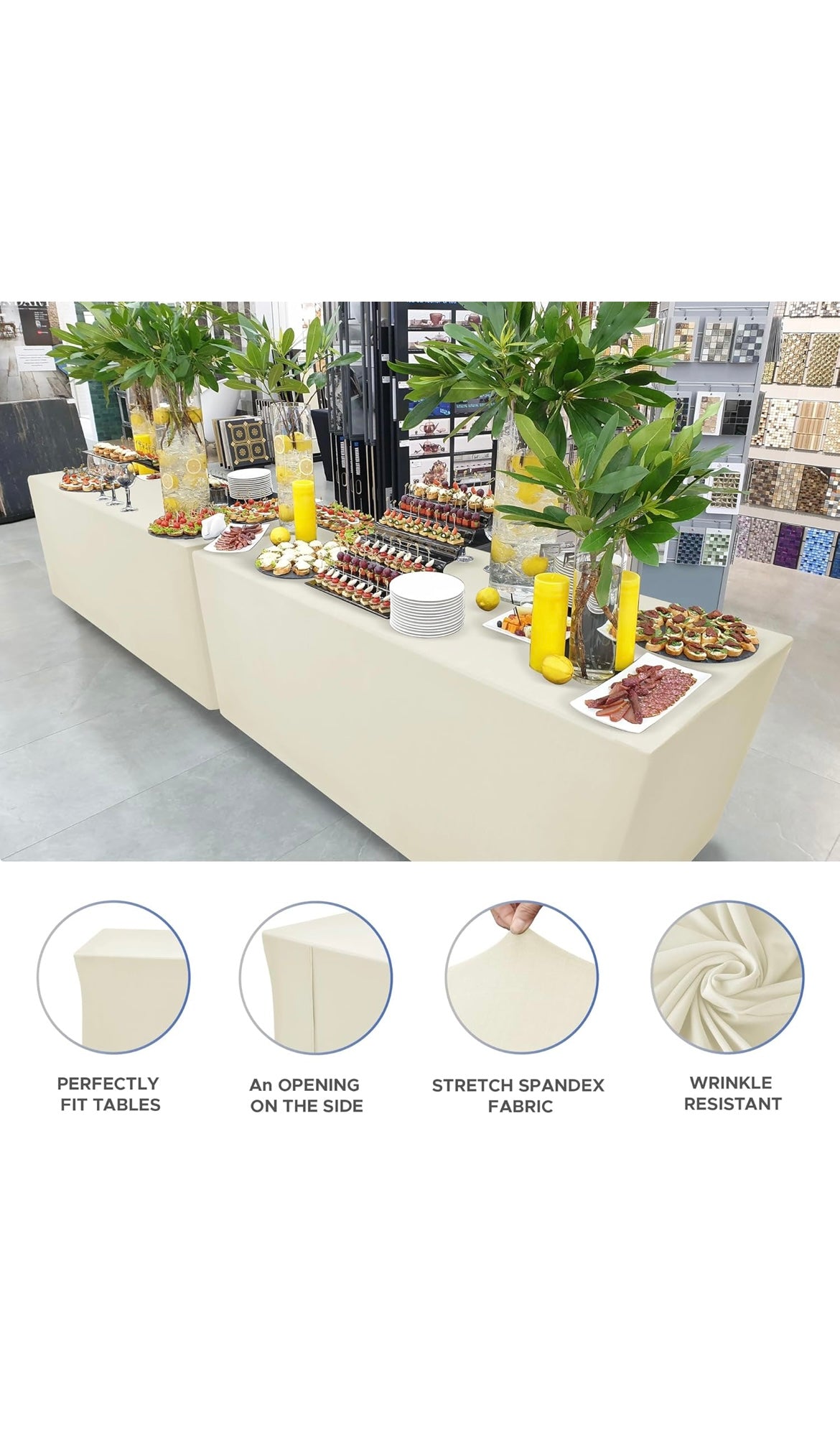Fitted table covers 2 pack
