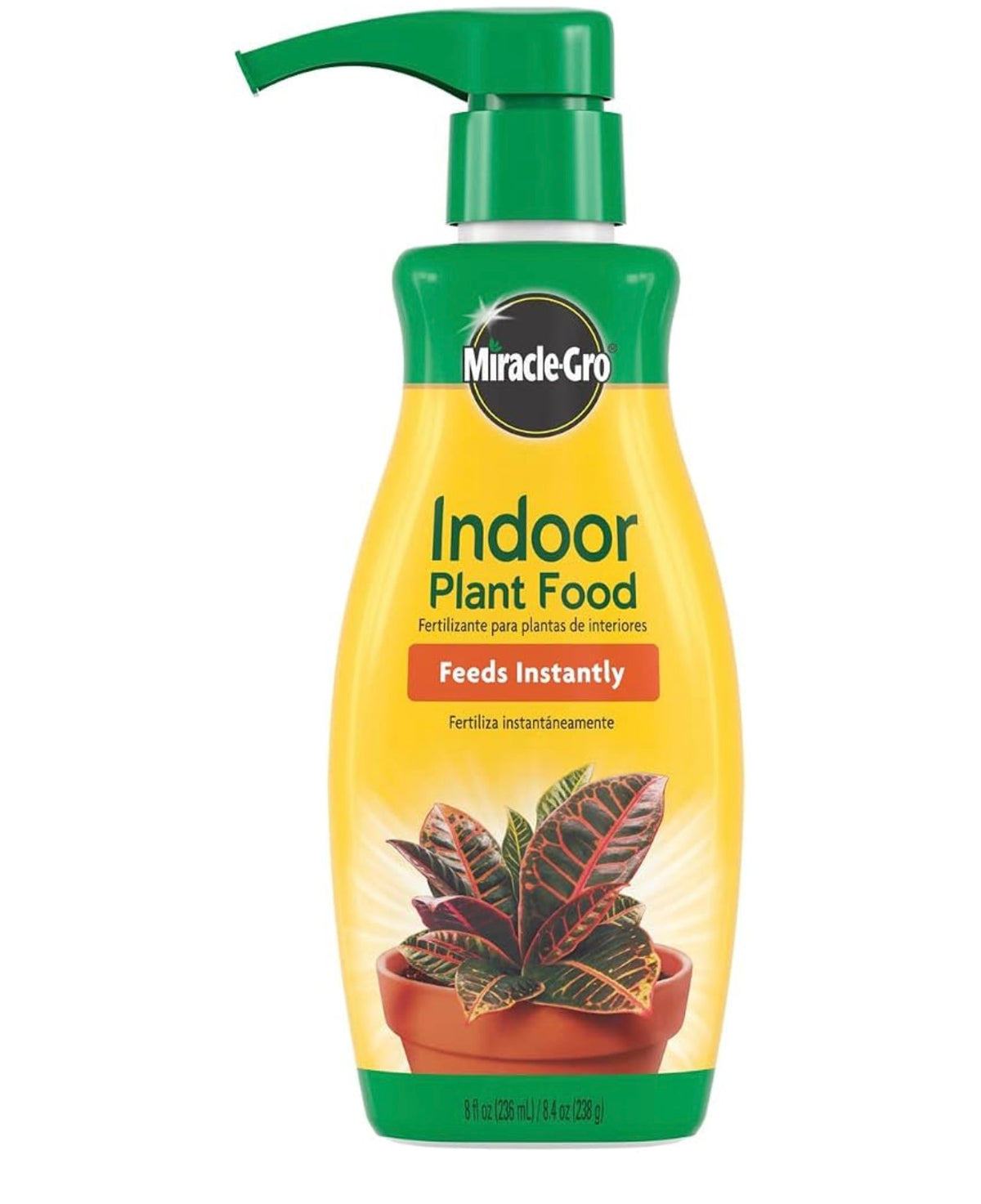 Miracle-Gro Indoor Plant Food, Liquid Plant Food for Houseplants, Snake Plants, Peace Lilies, Flowers, Vegetables, Herbs and More, 8 oz.