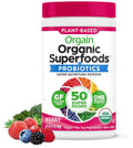 Orgain Organic Greens Powder, 50 Superfoods + Probiotics, Berry, 0.62 lb. Exp 12/03/2026.