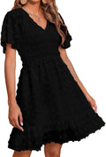 Women's Swiss Dot Mini Boho Vacation Dresses