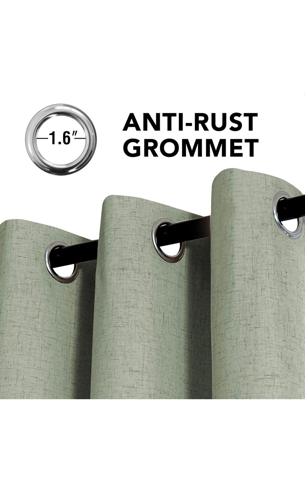 Linen curtains 100% blackout