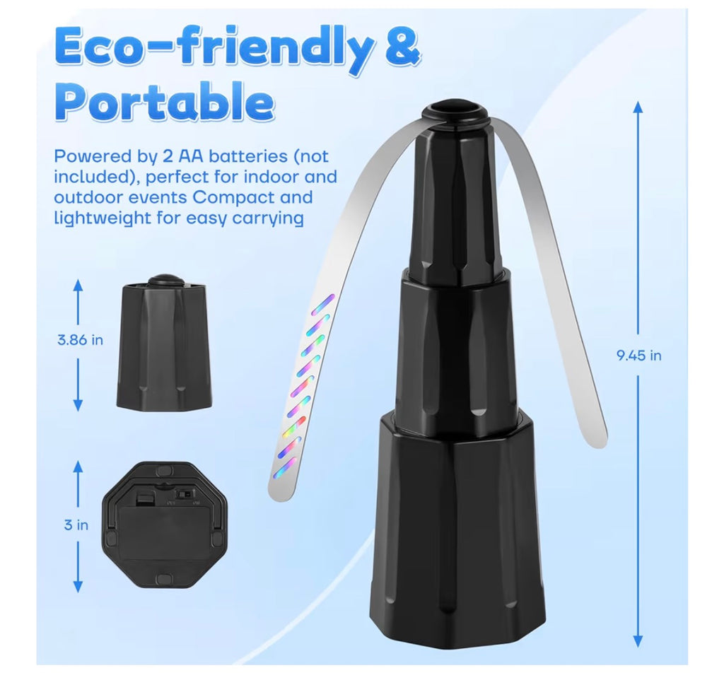 Fly Fans for Tables, Bug Fans with Holographic Blades, Battery Operated Fly Repellent Fan, Keep Flies Away from Picnic, BBQ, Restaurant, Party, Indoor and Outdoor, 4 Pack