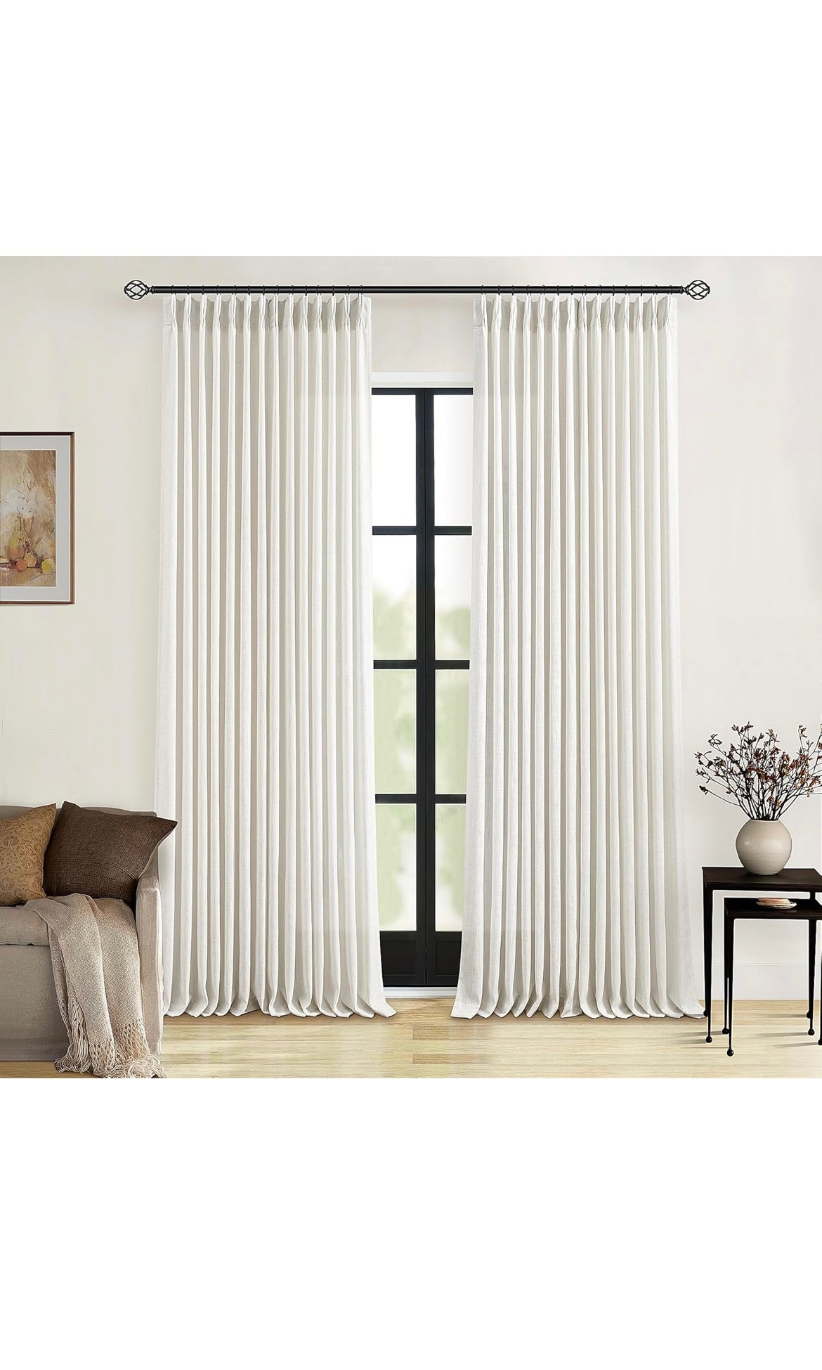Linen curtains 120 inches