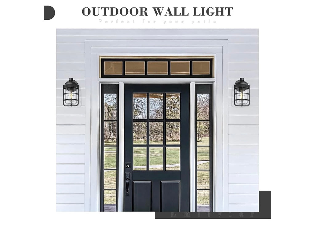 Emlivair 2-pack Outdoor wall lanterns.