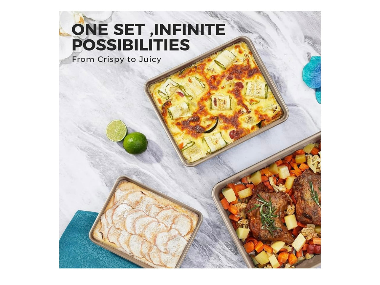 HONGBAKE Deep Baking Pan Set.