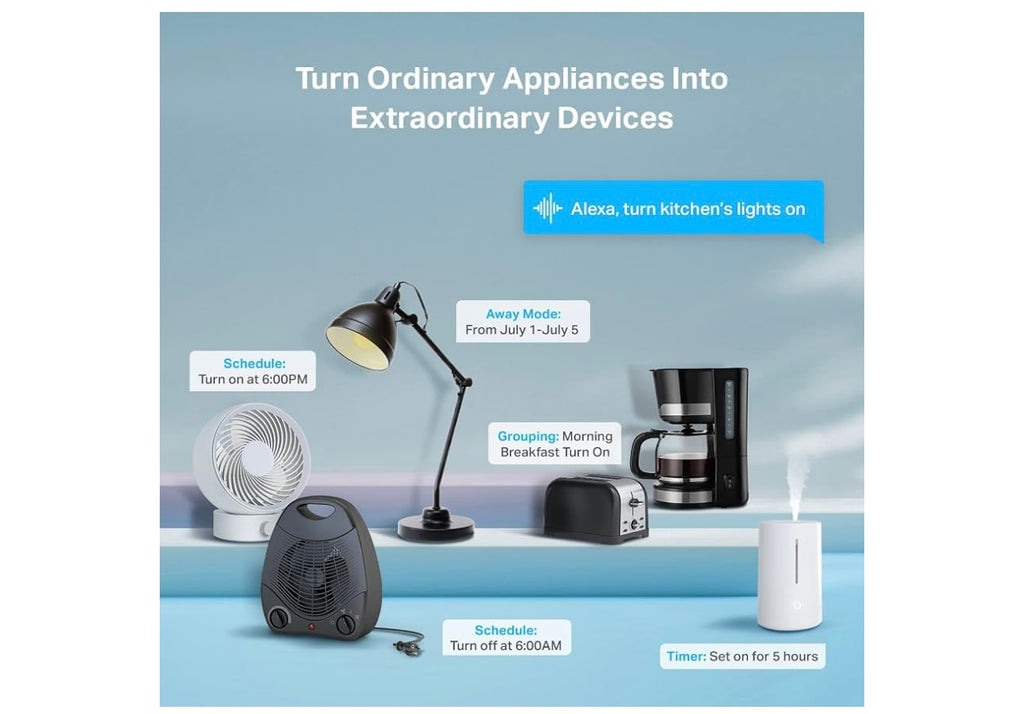 Kasa Smart Plug Ultra Mini 15A, EP10P4, Smart Home Wi-Fi Outlet. Set of 4