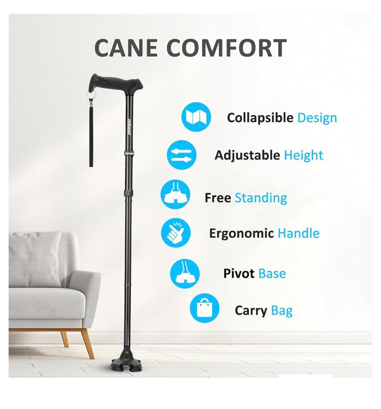 Rehand Collapsible Cane.