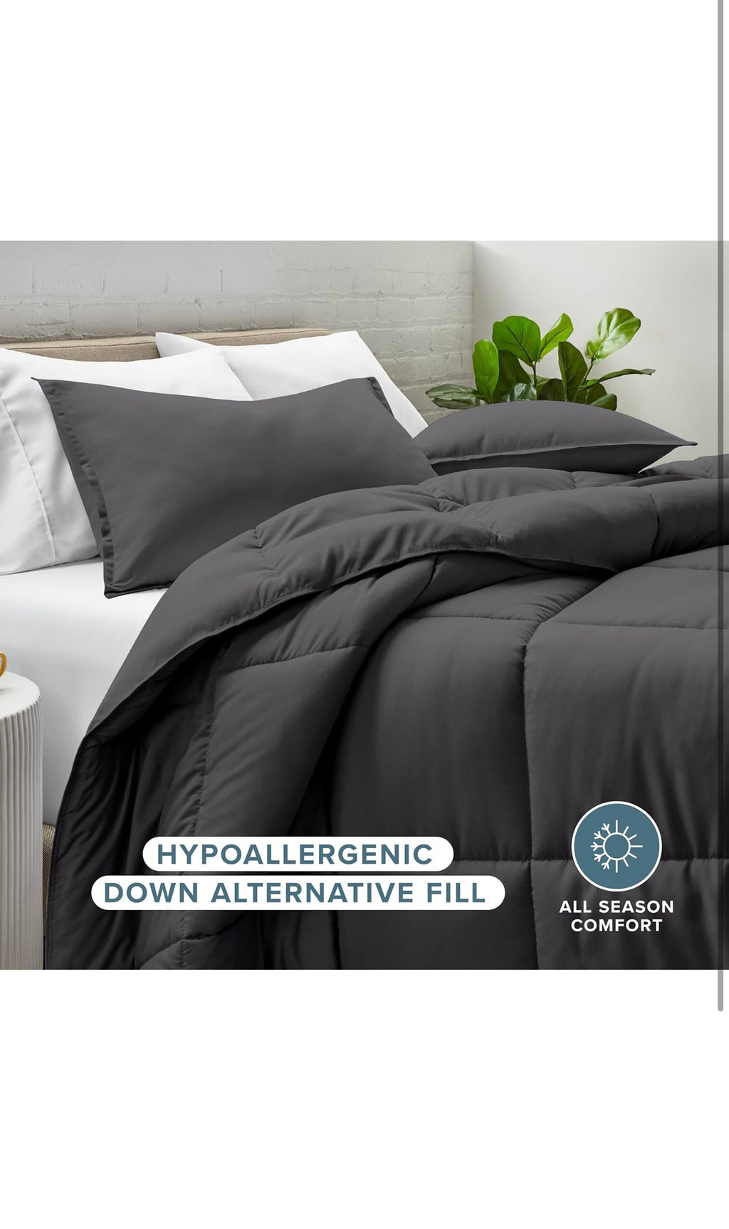 Bare home comforter set queen size