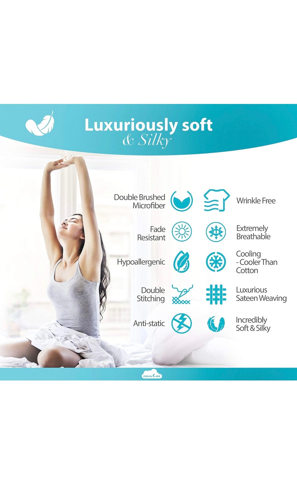 Dreamcare king size sheet set 6 pcs