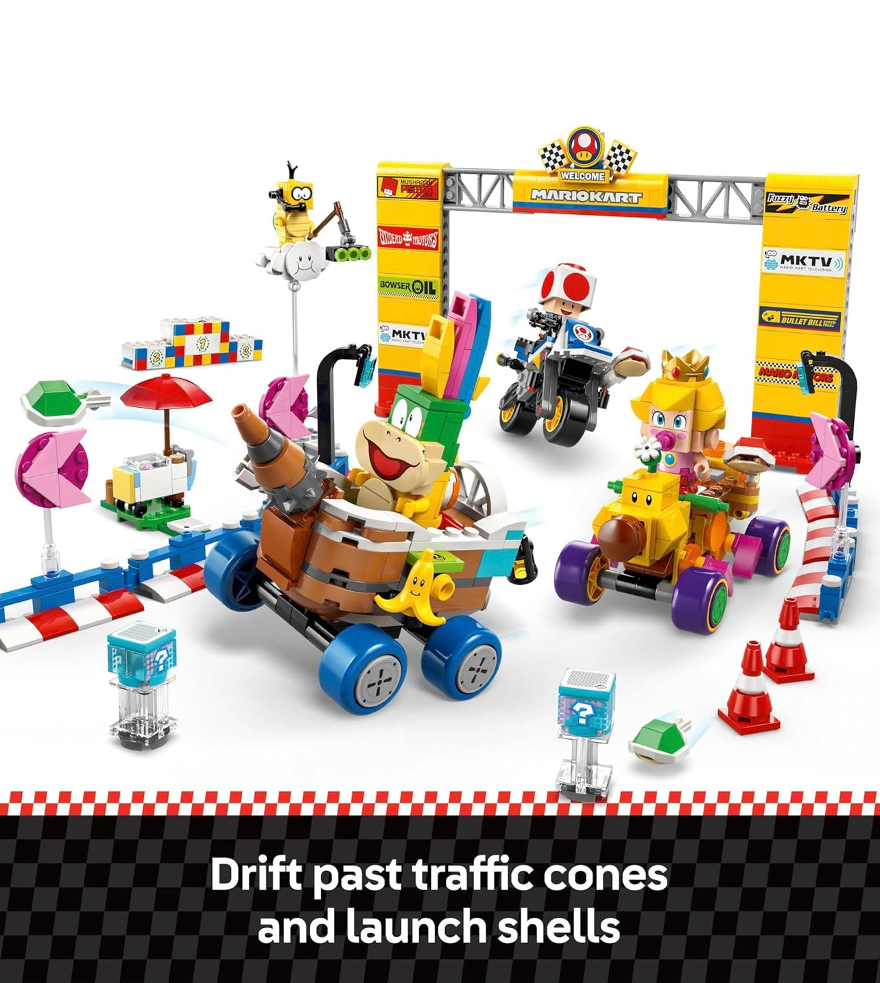 Lego Super Mario Baby Peach and Grand Prix Set.