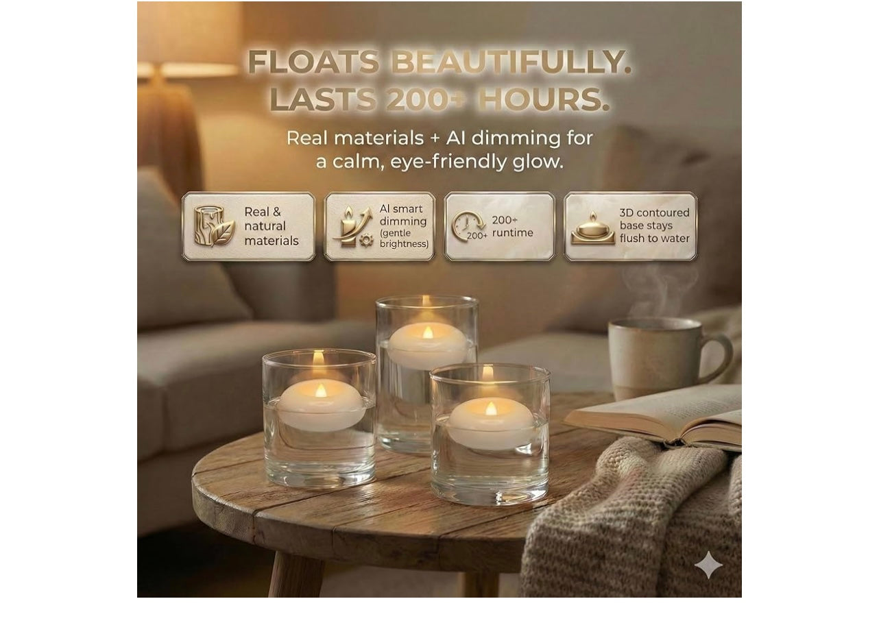 Aignis Flameless Floating Candles.