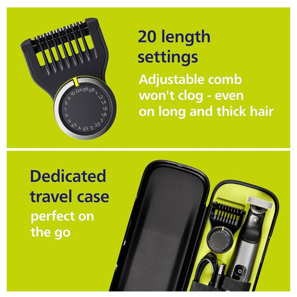 Philips Norelco One Blade 360 Pro Face + hybrid electric Beard Trimmer.