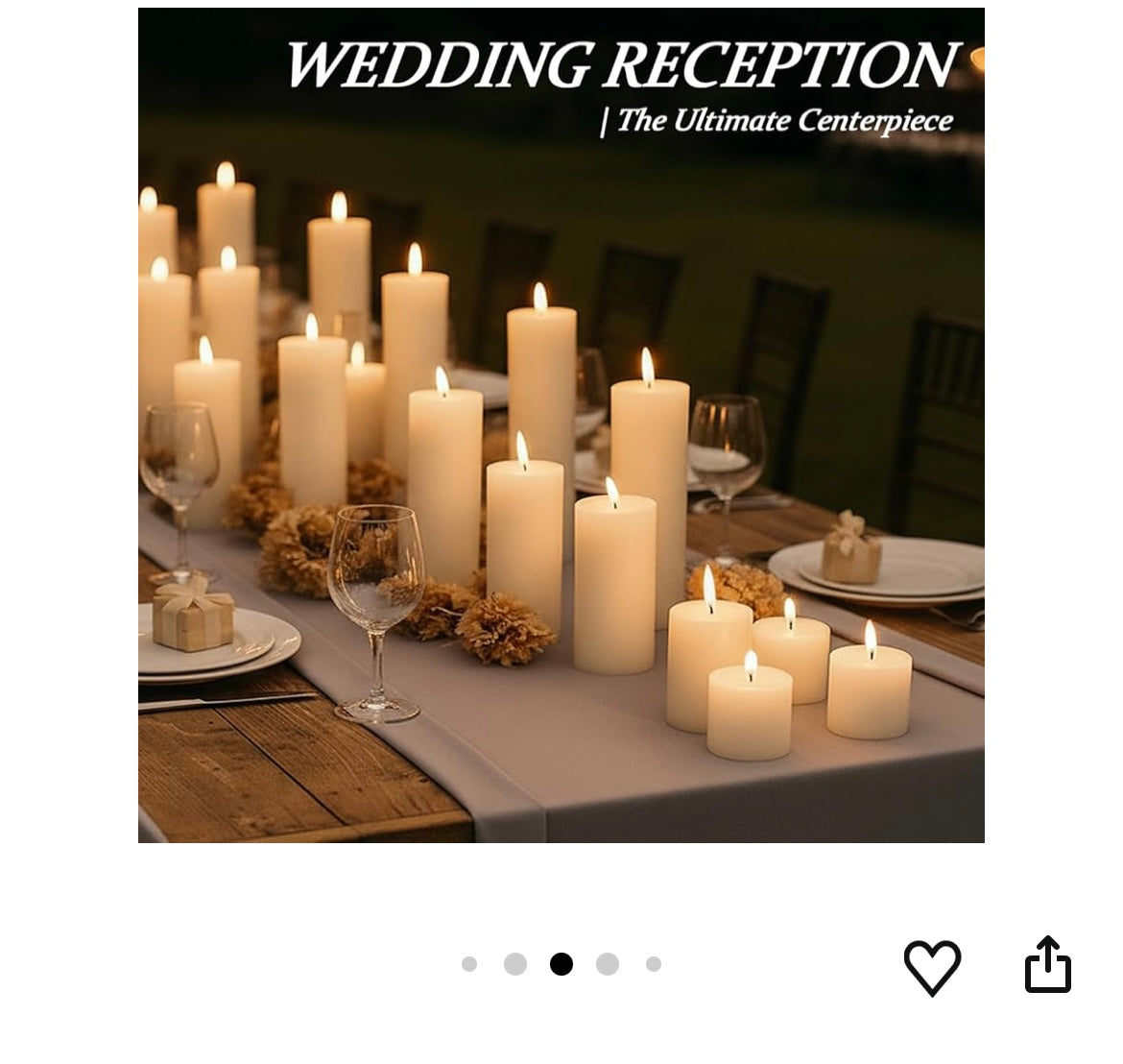 36 pcs scentless candles