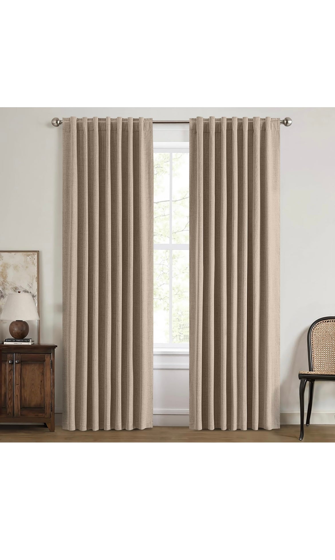 Blackout linen curtains