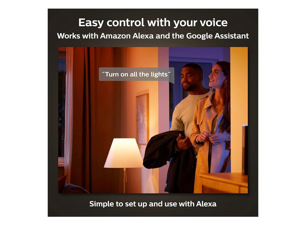 Philips Hue 60w water and color 800 bulbs.