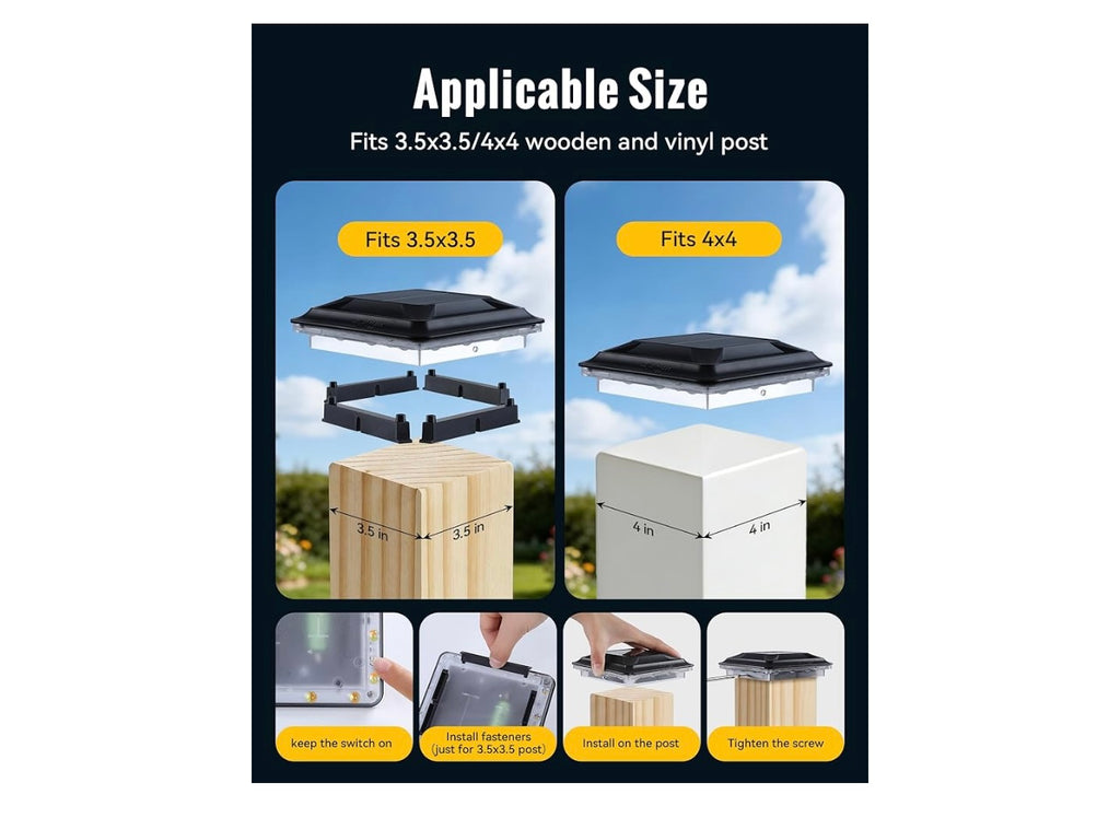 FabStyl Solar Post Cap Lights.