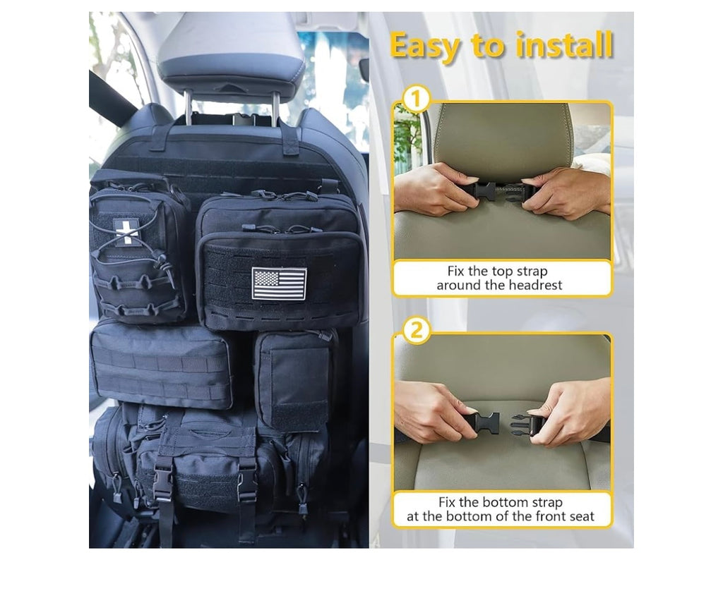 Car seat back organizer bag