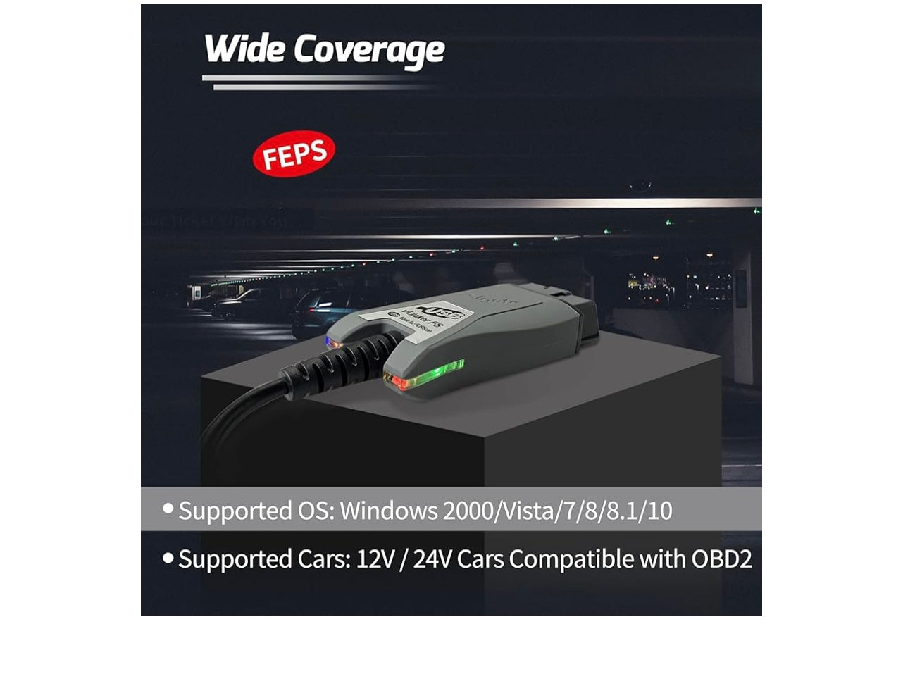 Vlinker FS USB OBD2 adapter.