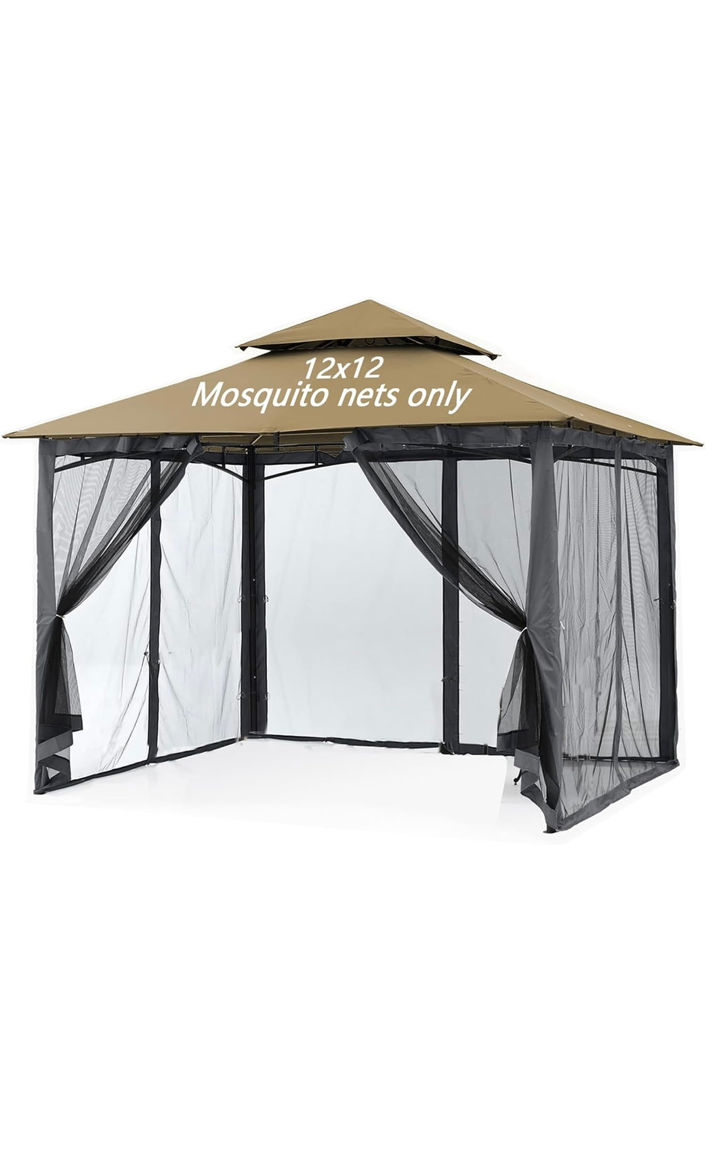 Mosquito netting for gazebo