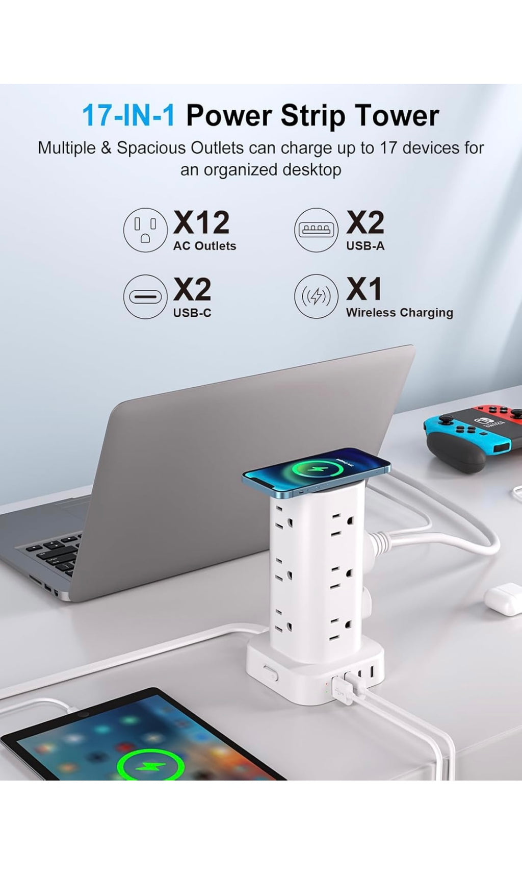 Power strip tower