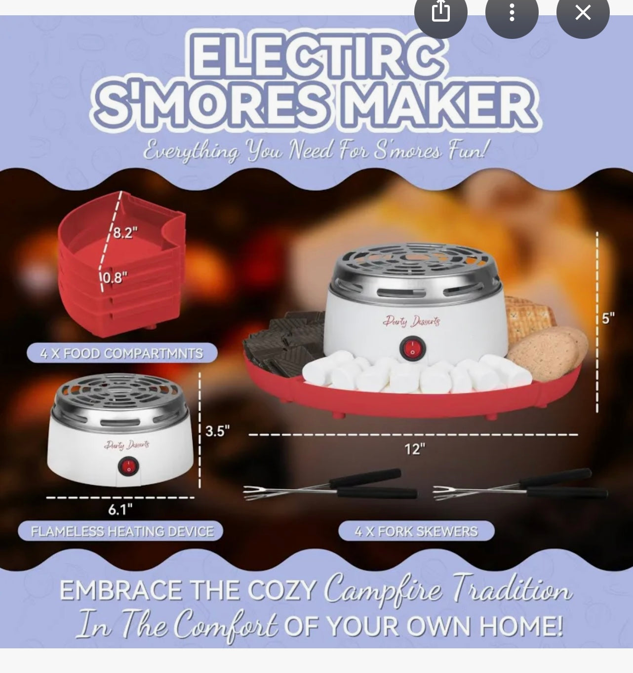 Party Desserts Electric S’mores Maker.