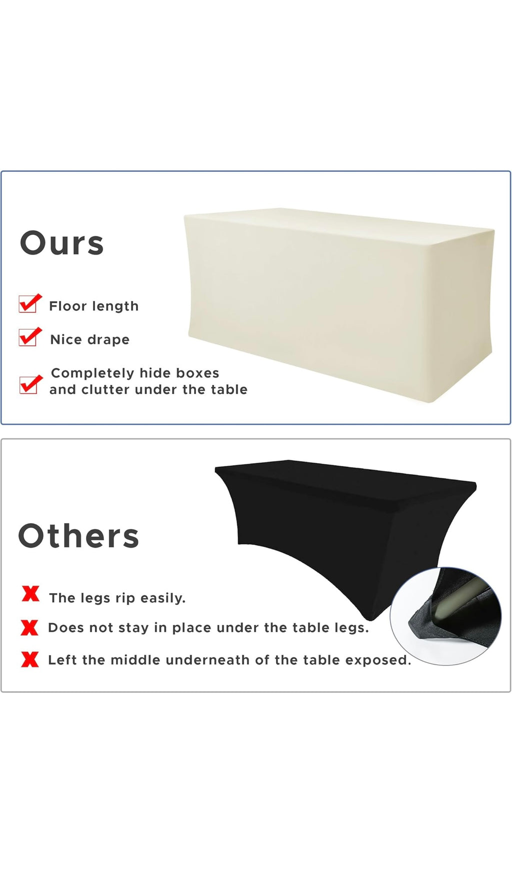 Fitted table covers 2 pack