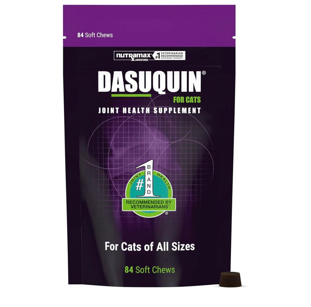 Nutramax Dasuquin Joint Health Supplement for Cats - With Glucosamine, Chondroitin, ASU, Boswellia Serrata Extract, Green Tea Extract, and Omega-3, 84 Soft Chews
