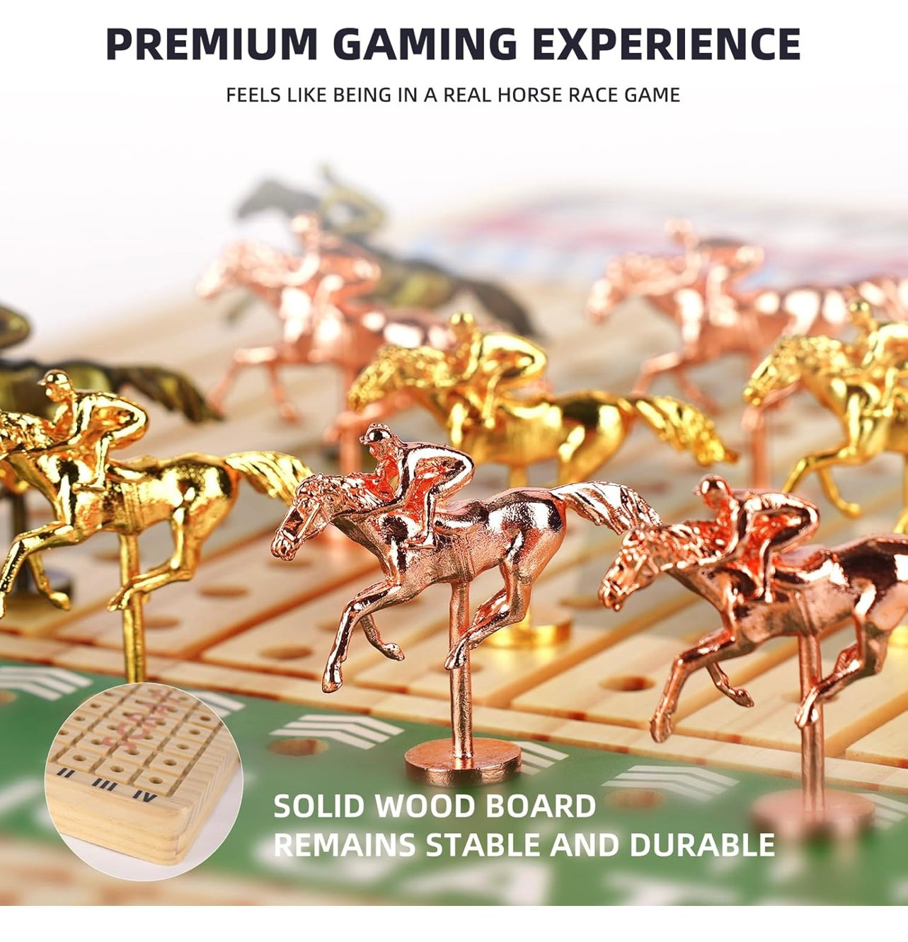 Silkchio 21” Large Horse Race Board Game.