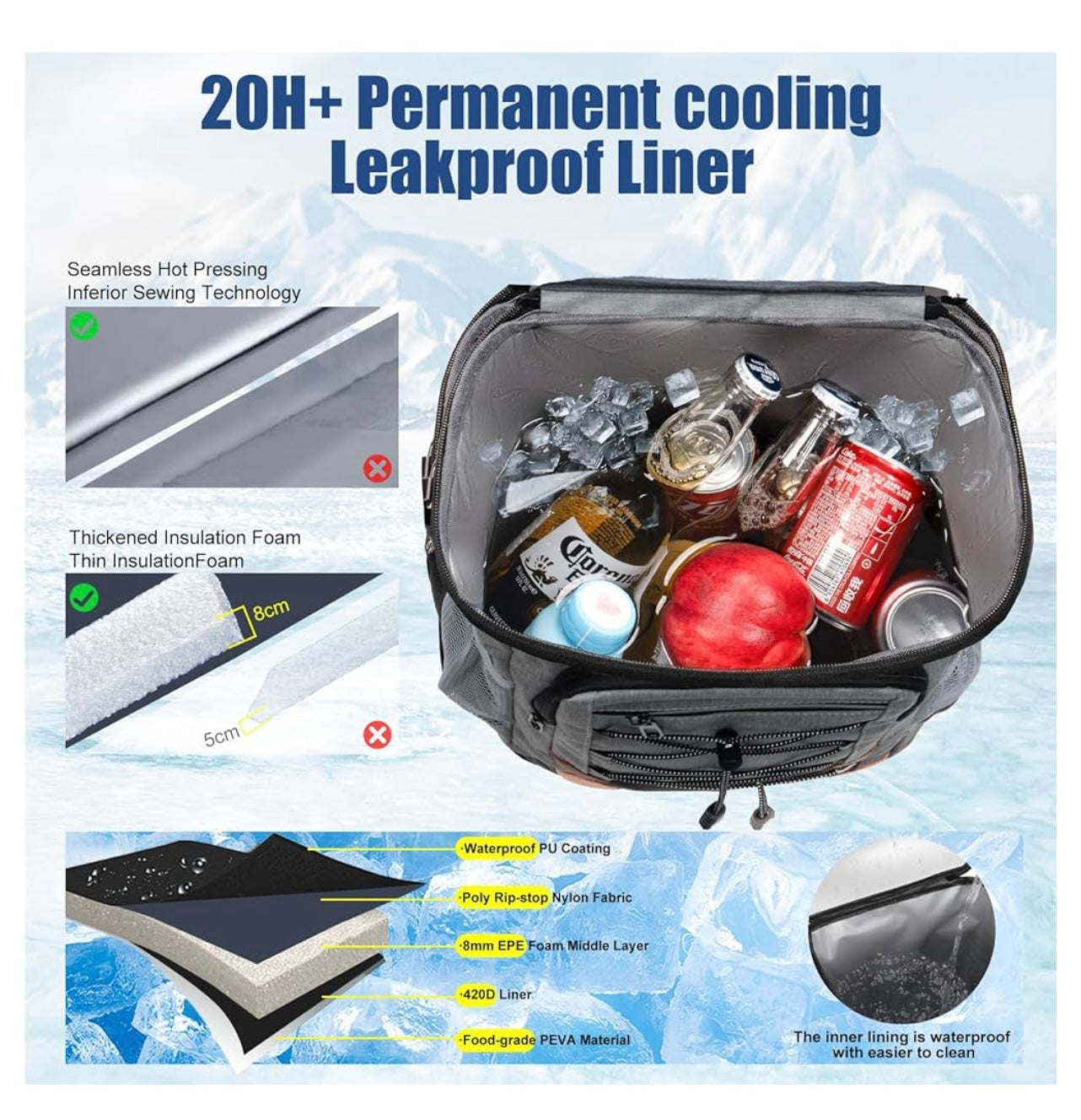 AMNOW Backpack Cooler.