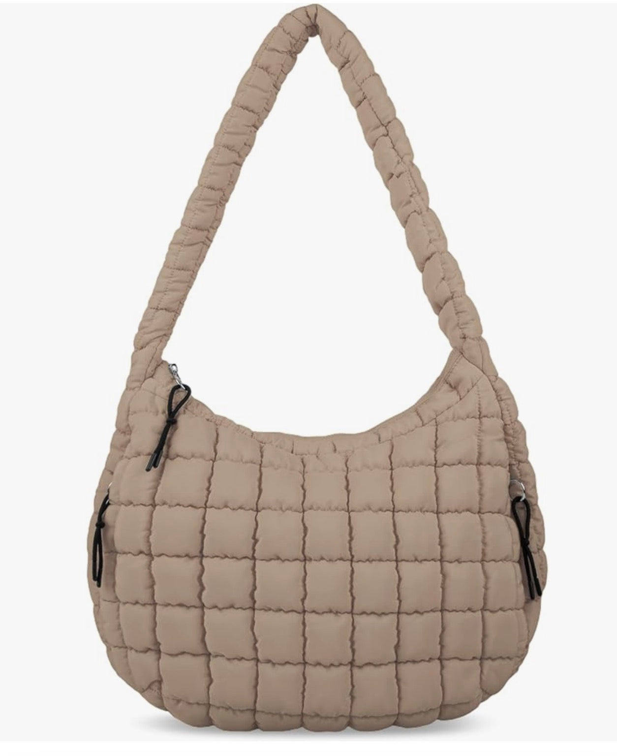 Quilted Puffer Tote Bag for Women Large Crossbody Bag Lightweight Nylon Puffy Quilted Carryall Hobo Puff Shoulder Bag