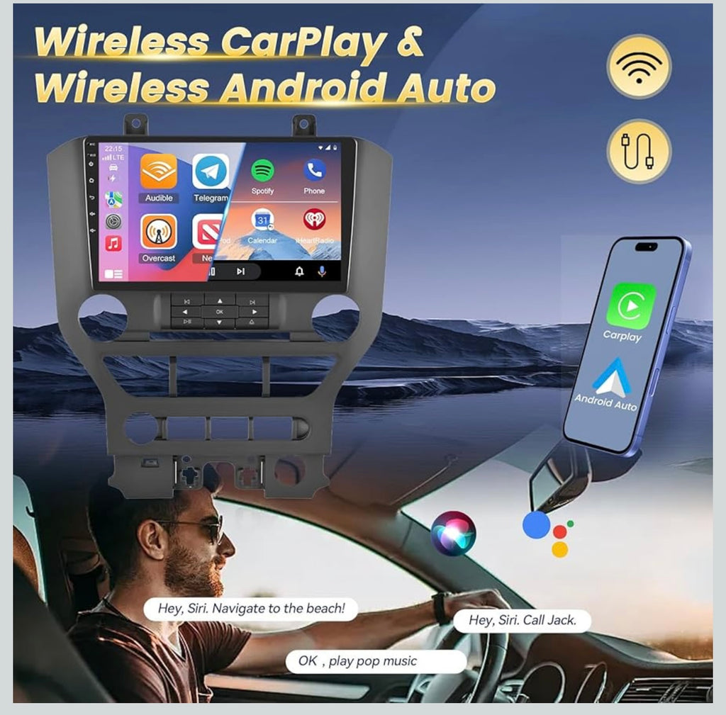 9-inch screen for Ford Mustang radio.