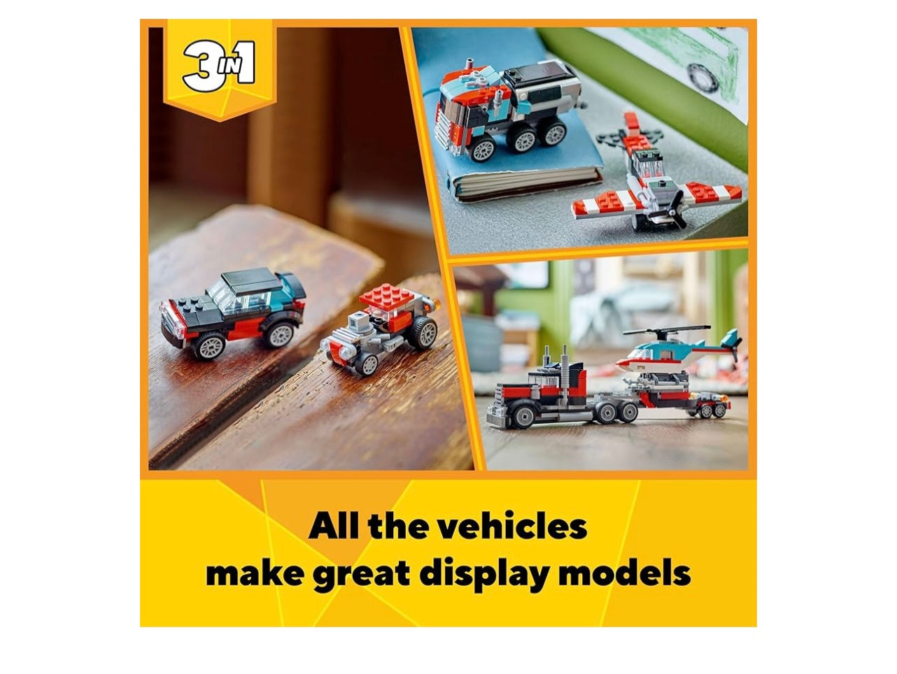 LEGO Creator Flatbed Truck With Helicopter.