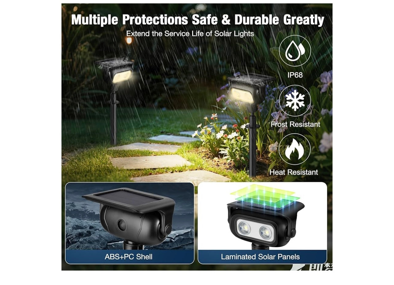 Lebenwell Solar Spotlights for outdoors. 6-pack.