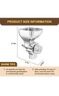 All metal grain mill attachment for kitchen aid stand mixer