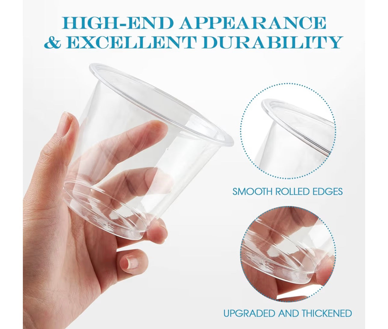 Turbo Bee 600 Pack 9 oz Clear Plastic Cups, Disposable Reusable Tumblers Crystal Clear Cups for Wedding, Thanksgiving, Halloween, Christmas Graduation Party
1K+ bought in past month
