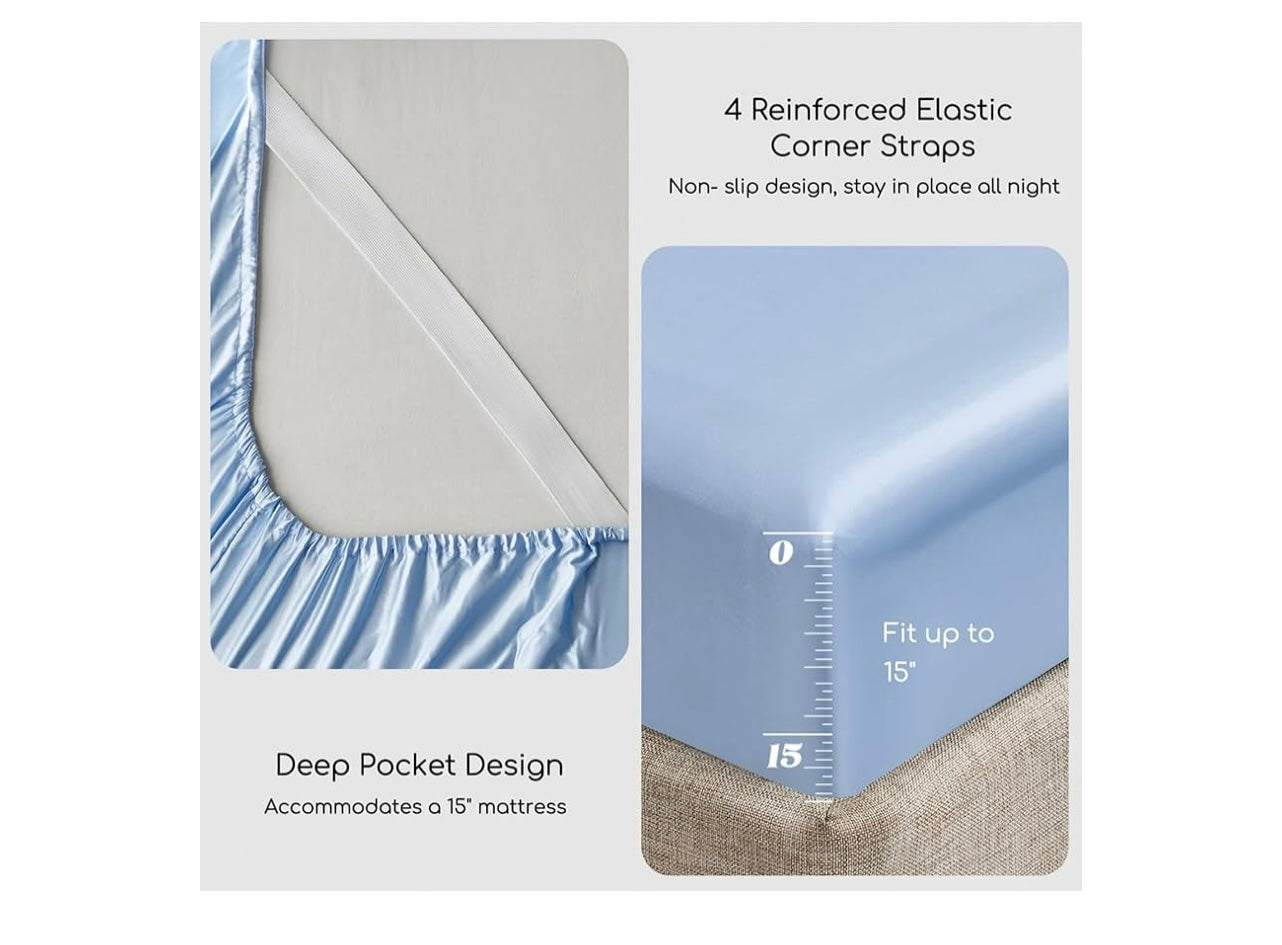 Mr&HM Full Satin Sheet Set.