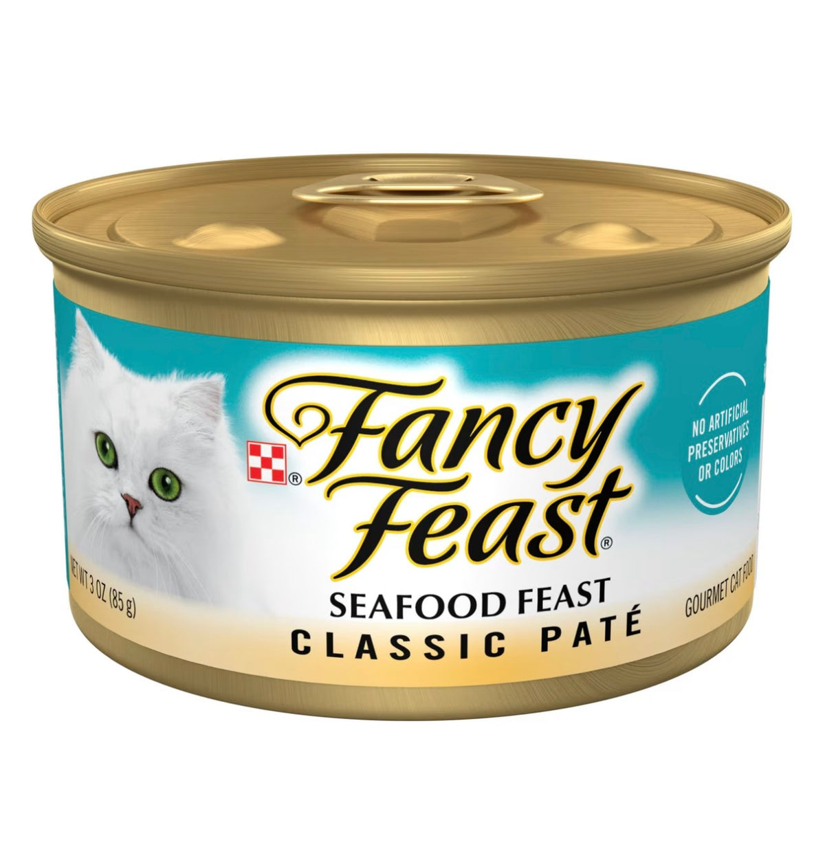 Fancy Feast Classic Seafood Feast Canned Cat Food, 3-oz can, case of 24