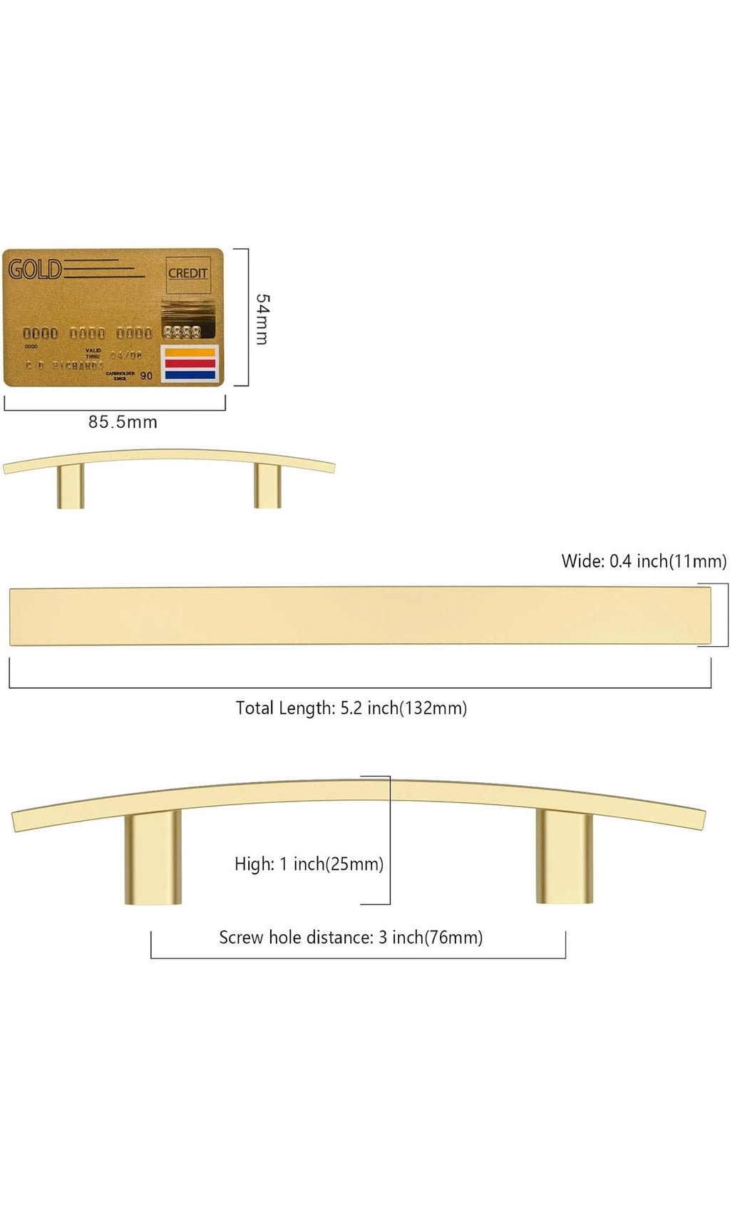10 pack brushed gold kitchen cabinet handles