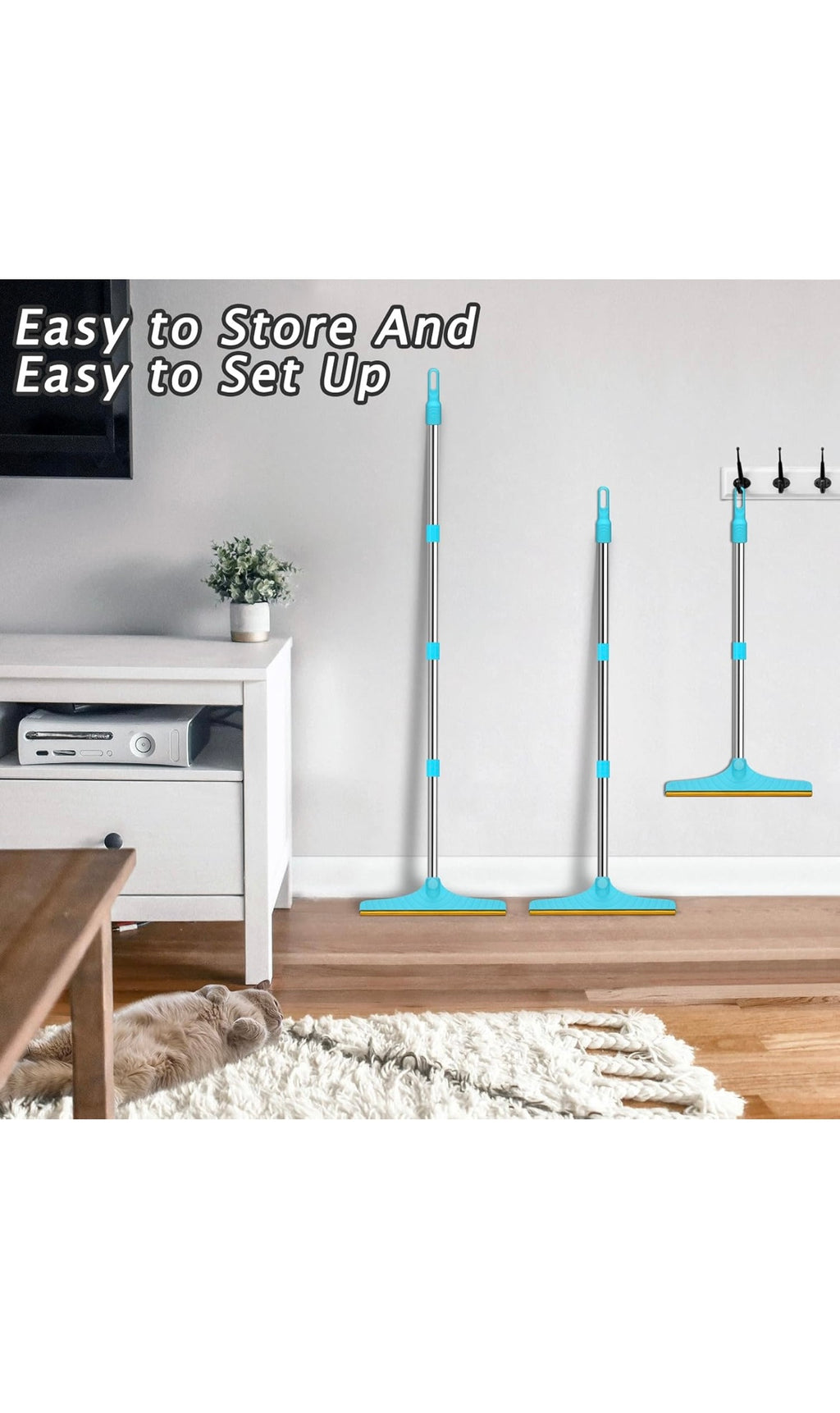 Pet hair removal broom