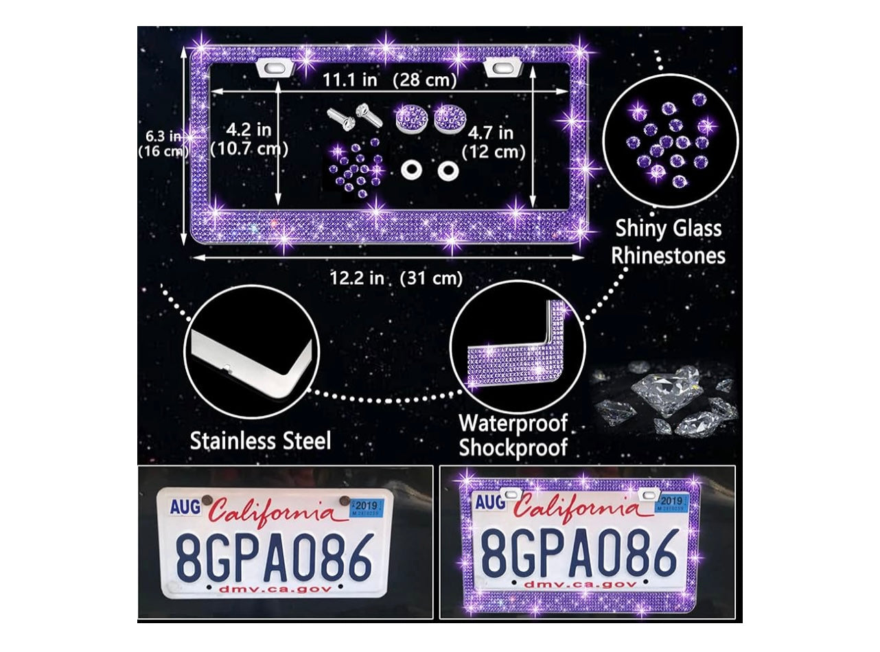 NBTEPEM Purple Violet Bling Car Accessories.