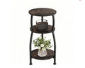 Yigii small round side table 3 tier storage shelf.