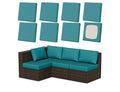 8pcs Patio Stretch Cushion Covers.