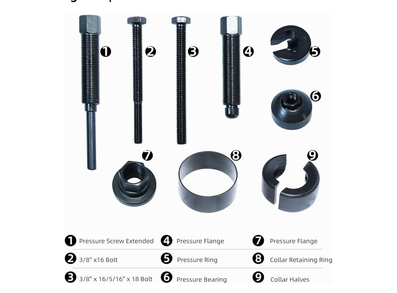DPTOOL power steering pump pulley remover. Install tool for Ford GM