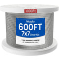 Muzata 600ft 1/8" T316 Stainless Steel Cable Railing Wire Rope