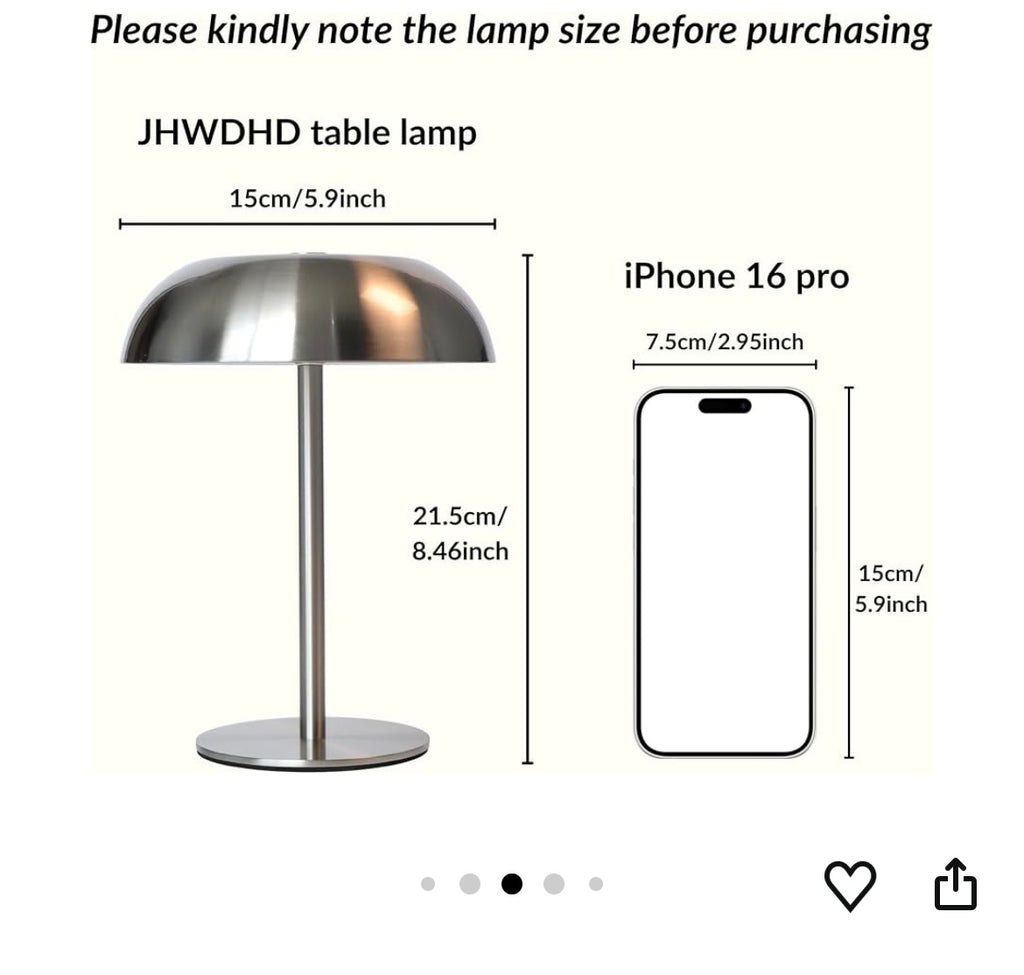 Portable led mushroom table lamp