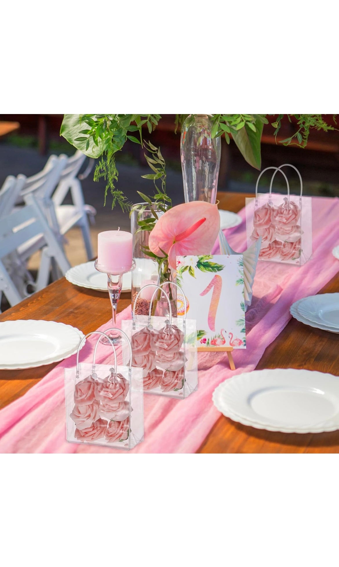 Clear plastic gift bags 50pcs