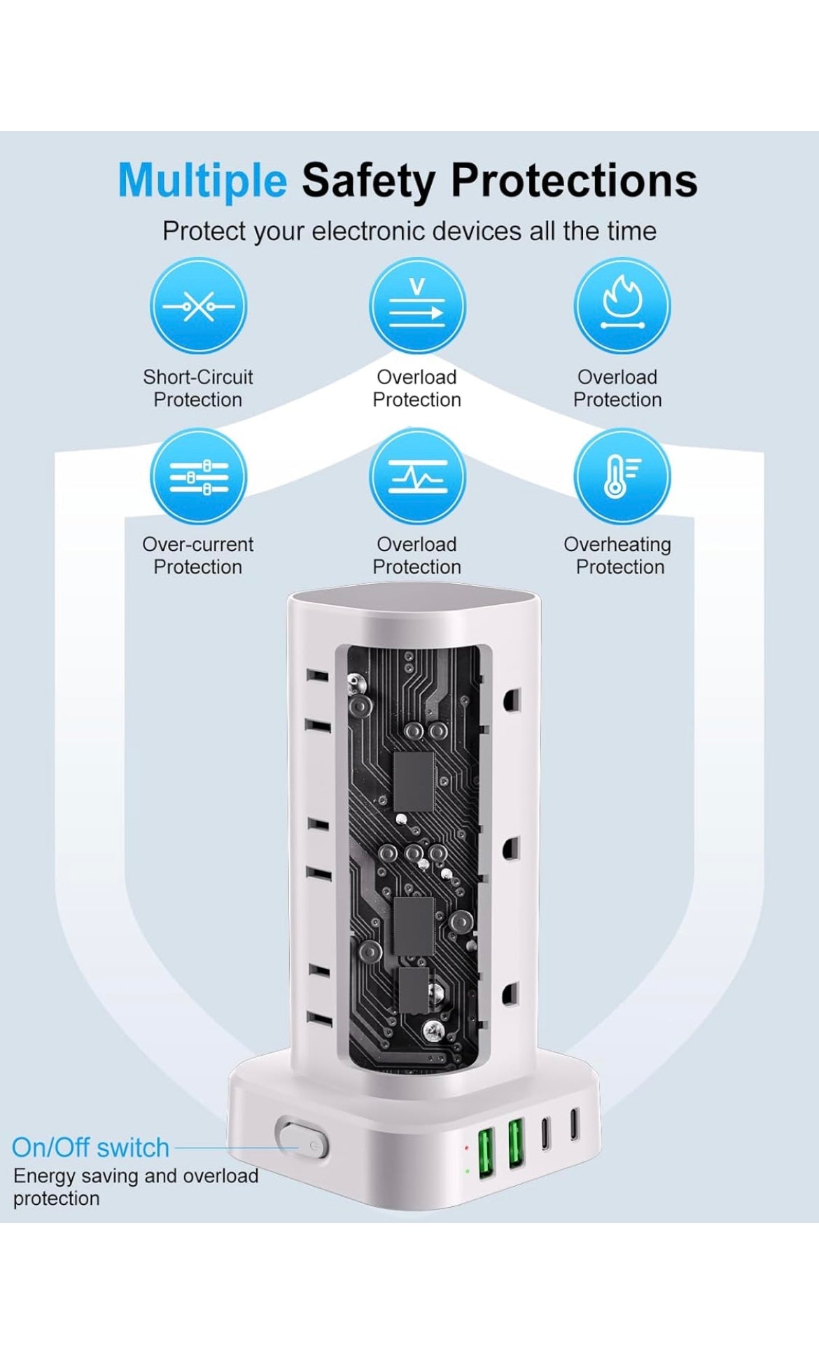 Power strip tower