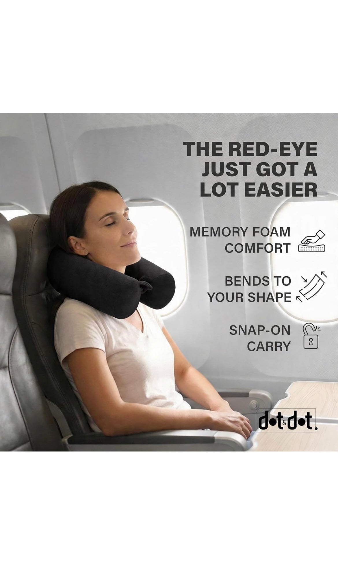 Dot&dot twist memory foam travel pillow